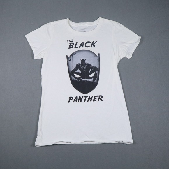 Mighty Fine Tops - Marvel Mighty Fine Black Panther Graphic T-Shirt Large White